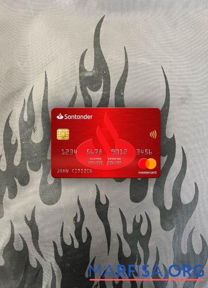 Realistic Spain Santander Bank mastercard photolook front real example